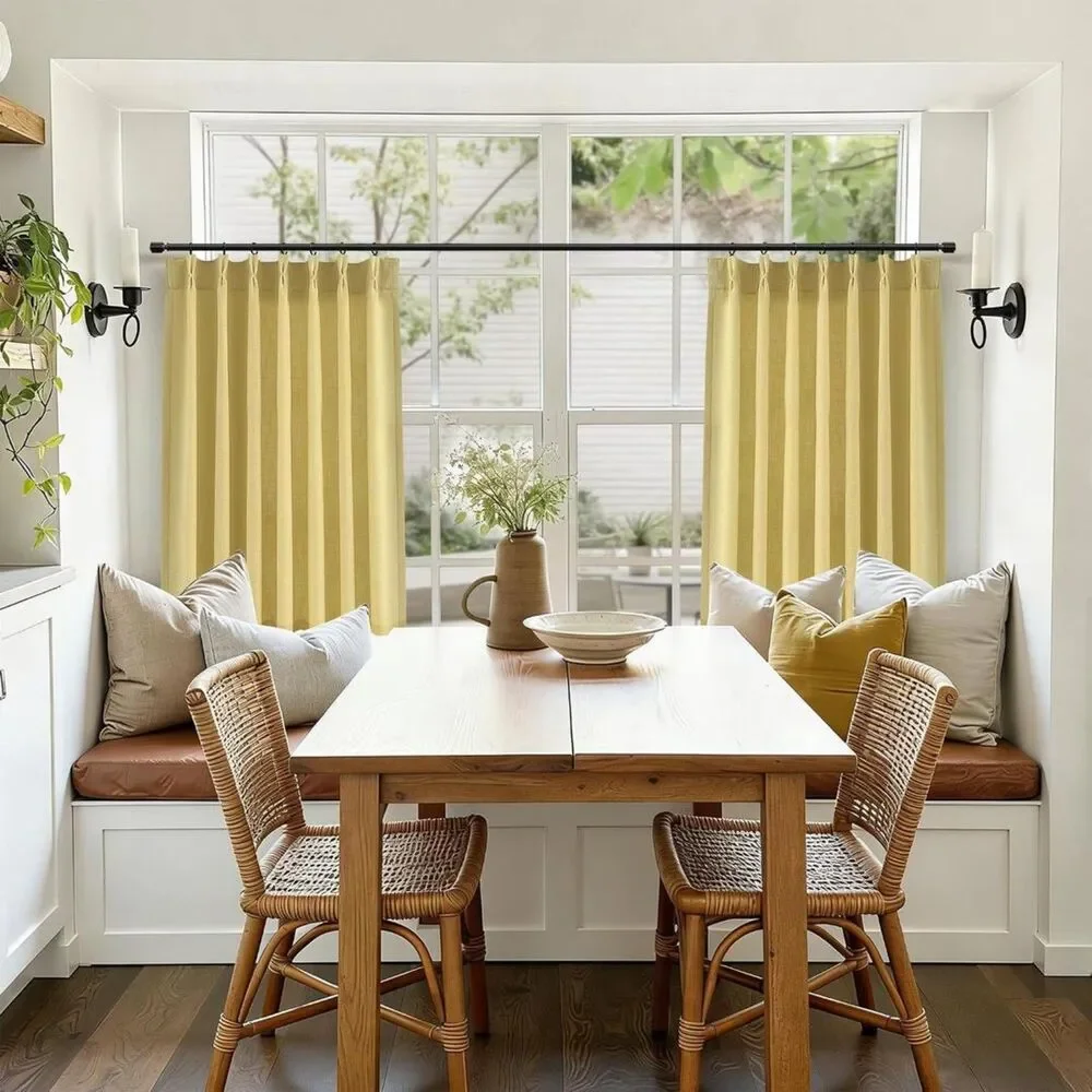 Brand New Joywell Yellow Linen Curtains 34